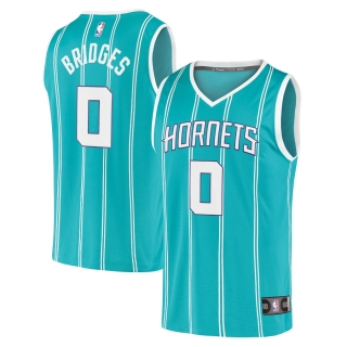 Men's Charlotte Hornets Miles Bridges Fanatics Branded Teal 2020-21 Fast Break Replica Player Jersey - Icon Edition