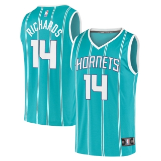 Men's Charlotte Hornets Nick Richards Fanatics Branded Teal 2020-21 Fast Break Replica Jersey - Icon Edition