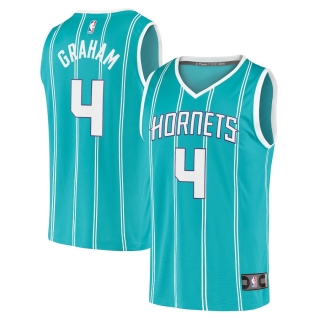 Men's Charlotte Hornets Devonte' Graham Fanatics Branded Teal 2020-21 Fast Break Replica Player Jersey - Icon Edition