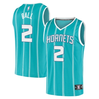 Men's Charlotte Hornets LaMelo Ball Fanatics Branded Teal 2020-21 Fast Break Replica Jersey - Icon Edition