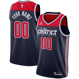 Men's Washington Wizards Jordan Brand Navy Swingman Custom Jersey - Statement Edition