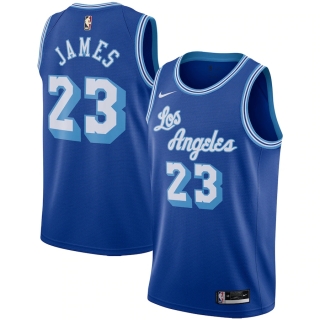 Men's Los Angeles Lakers LeBron James Nike Royal Hardwood Classics 2020-21 Swingman Jersey - Classic Edition
