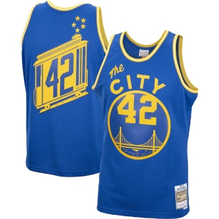 Men's Golden State Warriors Nate Thurmond Mitchell & Ness Royal 1966-67 Hardwood Classics Swingman Jersey