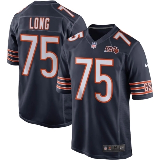 Men's Chicago Bears Kyle Long Nike Navy 100th Season Game Jersey