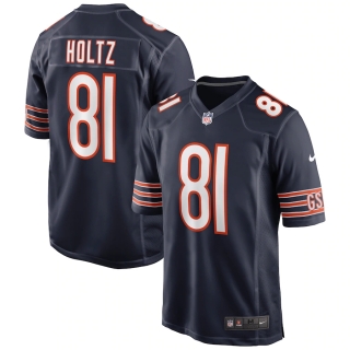Men's Chicago Bears JP Holtz Nike Navy Game Jersey