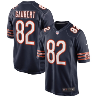 Men's Chicago Bears Eric Saubert Nike Navy Game Jersey