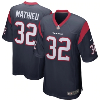 Men's Houston Texans Tyrann Mathieu Nike Navy Game Jersey