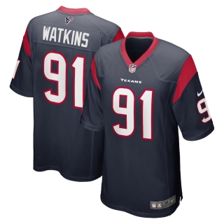Men's Houston Texans Carlos Watkins Nike Navy Game Jersey