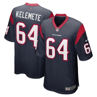 Men's Houston Texans Senio Kelemete Nike Navy Game Jersey