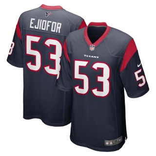 Men's Houston Texans Duke Ejiofor Nike Navy Game Jersey