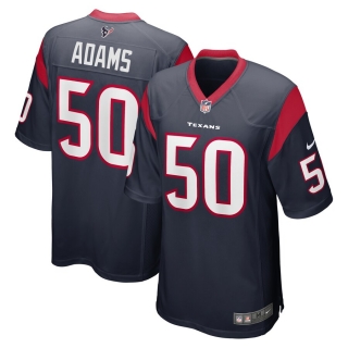 Men's Houston Texans Tyrell Adams Nike Navy Game Jersey