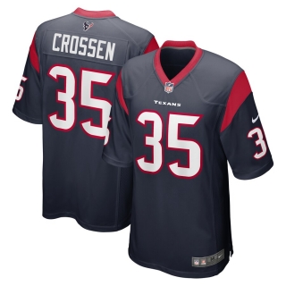 Men's Houston Texans Keion Crossen Nike Navy Game Jersey