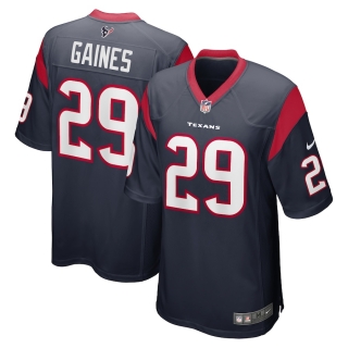 Men's Houston Texans Phillip Gaines Nike Navy Game Jersey