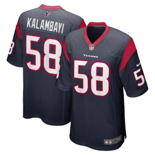 Men's Houston Texans Peter Kalambayi Nike Navy Game Jersey