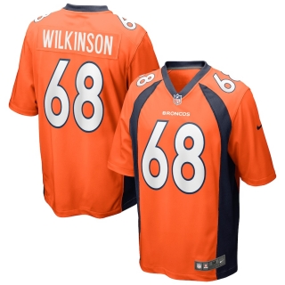 Men's Denver Broncos Elijah Wilkinson Nike Orange Game Jersey