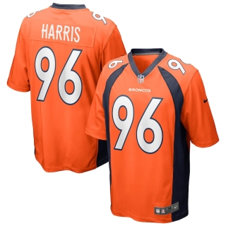 Men's Denver Broncos Shelby Harris Nike Orange Game Jersey