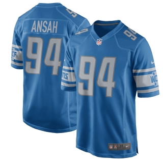 Men's Detroit Lions Ziggy Ansah Nike Blue 2017 Game Jersey