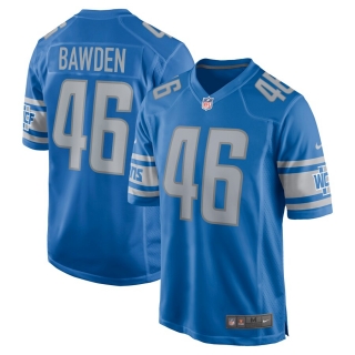Men's Detroit Lions Nick Bawden Nike Blue Game Jersey