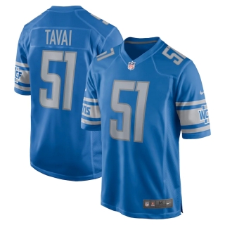 Men's Detroit Lions Jahlani Tavai Nike Blue Game Jersey