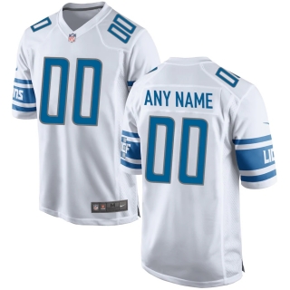 Men's Detroit Lions Nike White Custom Game Jersey