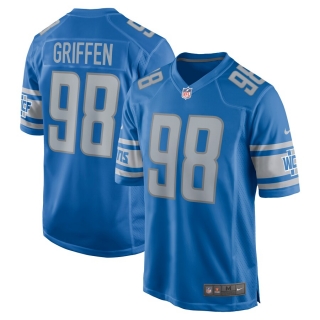 Men's Detroit Lions Everson Griffen Nike Blue Game Jersey