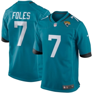 Men's Jacksonville Jaguars Nick Foles Nike Teal Game Jersey