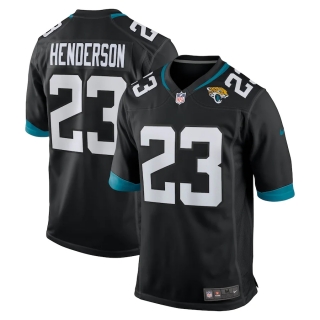Men's Jacksonville Jaguars CJ Henderson Nike Black Game Jersey