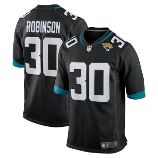 Men's Jacksonville Jaguars James Robinson Nike Black Game Jersey