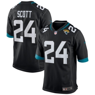 Men's Jacksonville Jaguars Josiah Scott Nike Black Game Jersey