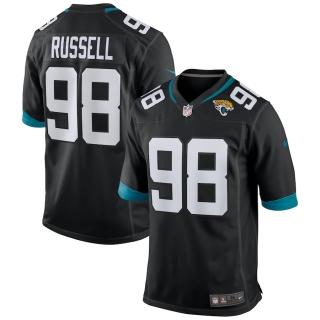 Men's Jacksonville Jaguars Dontavius Russell Nike Black Game Jersey