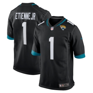 Men's Jacksonville Jaguars Travis Etienne Nike Black Alternate 2021 NFL Draft First Round Pick Game Jersey