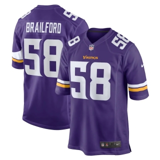 Men's Minnesota Vikings Jordan Brailford Nike Purple Game Jersey