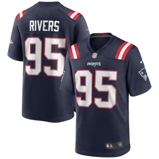 Men's New England Patriots Derek Rivers Nike Navy Game Jersey
