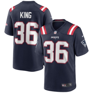 Men's New England Patriots Brandon King Nike Navy Game Jersey