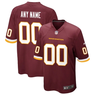 Men's Washington Football Team Nike Burgundy Custom Game Jersey