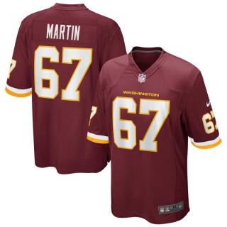 Men's Nike Wes Martin Washington Football Team Burgundy Game Player Jersey