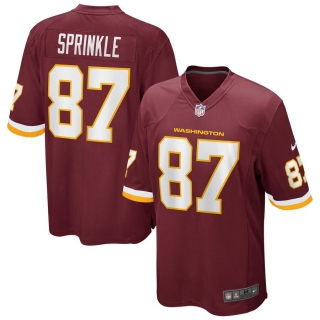 Men's Nike Jeremy Sprinkle Washington Football Team Burgundy Game Player Jersey