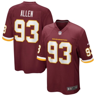 Men's Nike Jonathan Allen Washington Football Team Burgundy Game Player Jersey
