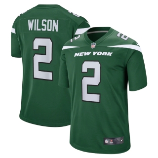 Men's New York Jets Zach Wilson Nike Gotham Green 2021 NFL Draft First Round Pick Game Jersey
