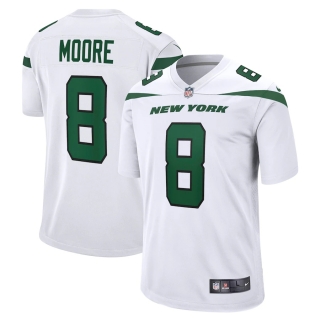 Men's New York Jets Elijah Moore Nike White Game Jersey