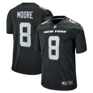 Men's New York Jets Elijah Moore Nike Black Game Jersey