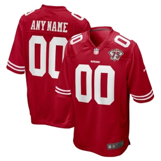 Men's San Francisco 49ers Nike Scarlet 75th Anniversary Game Jersey