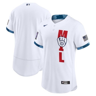 Men's Milwaukee Brewers Nike White 2021 MLB All-Star Game Authentic Jersey