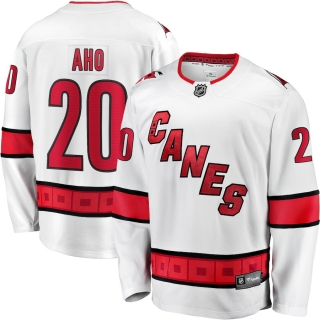 Men's Fanatics Branded Sebastian Aho White Carolina Hurricanes Away Premier Breakaway Player Jersey