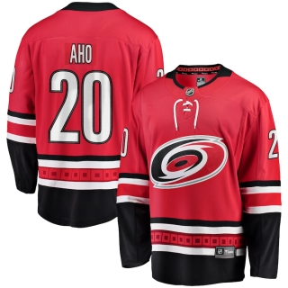 Men's Fanatics Branded Sebastian Aho Red Carolina Hurricanes Home Premier Breakaway Player Jersey