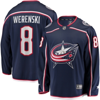 Men's Fanatics Branded Zach Werenski Navy Columbus Blue Jackets Home Premier Breakaway Player Jersey