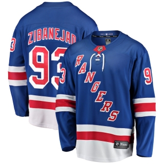 Men's Fanatics Branded Mika Zibanejad Blue New York Rangers Premier Breakaway Player Jersey