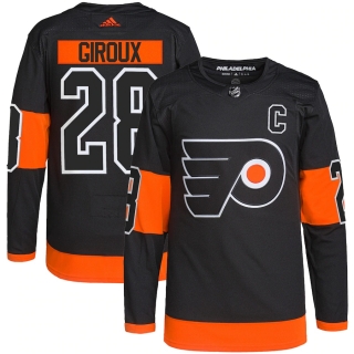 Men's adidas Claude Giroux Black Philadelphia Flyers Alternate Captain Patch Primegreen Authentic Pro Player Jersey