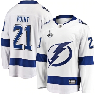 Men's Tampa Bay Lightning Brayden Point Fanatics Branded White 2021 Stanley Cup Champions Away Breakaway Player Jersey