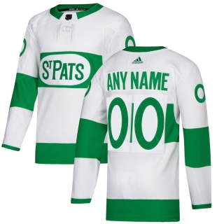 Men's Toronto St Pats adidas White Authentic Custom Jersey